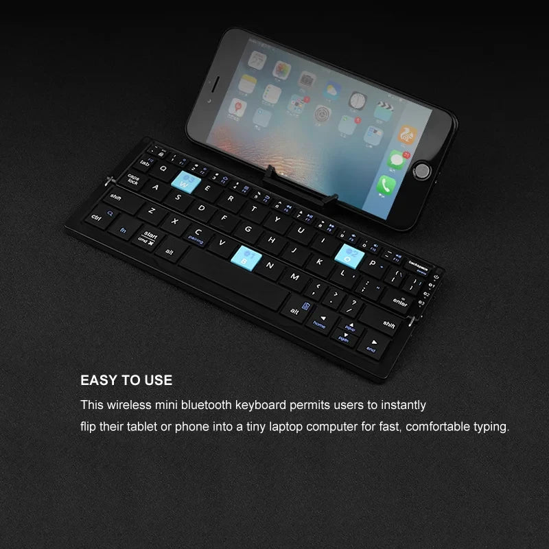 Black Foldable Phone Keyboard
