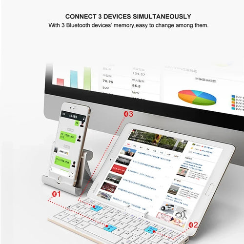 Black Foldable Phone Keyboard